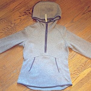 NWT Lululemon Heathered Lilac Purple Gray Fleece & Pullover Jacket 8 (M)